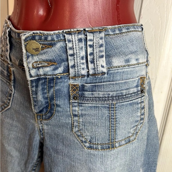 INDUSTRIAL COTTON DENIM CROP CAPRI SHORTS JUNIORS SIZE 11 - Picture 5 of 7